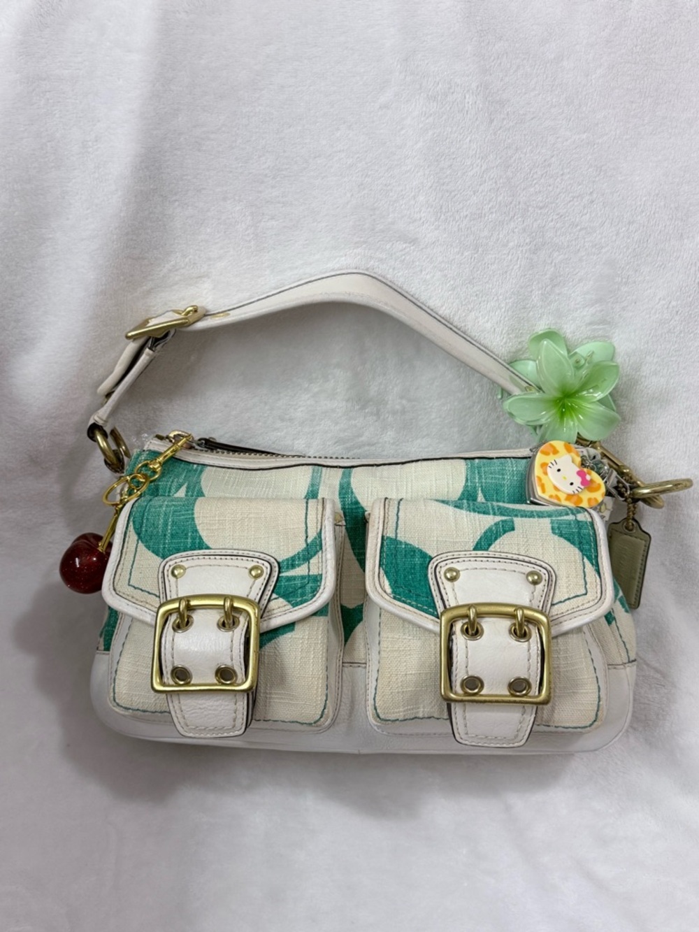 Coach y2k green & cream legacy